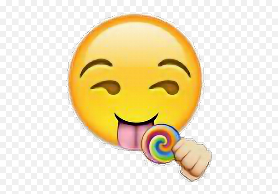 Emoji Tumblr Candy - Eating Lollipop Emoji,Candy Emoji