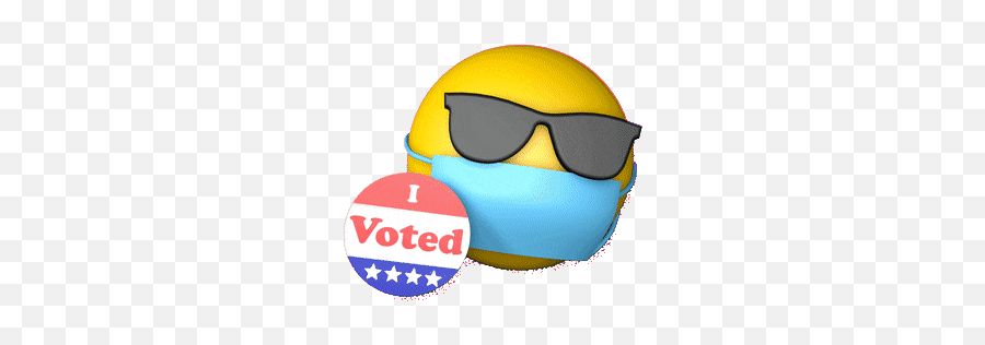 Voting Emoji Stickers For Android Ios - Wearing A Mask And Sunglasses Small Emoji,I Voted Emoji