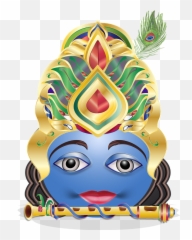 Krishna Emoticon Smiley - Lord Krishna Mukut Png Emoji,Crown Emoji