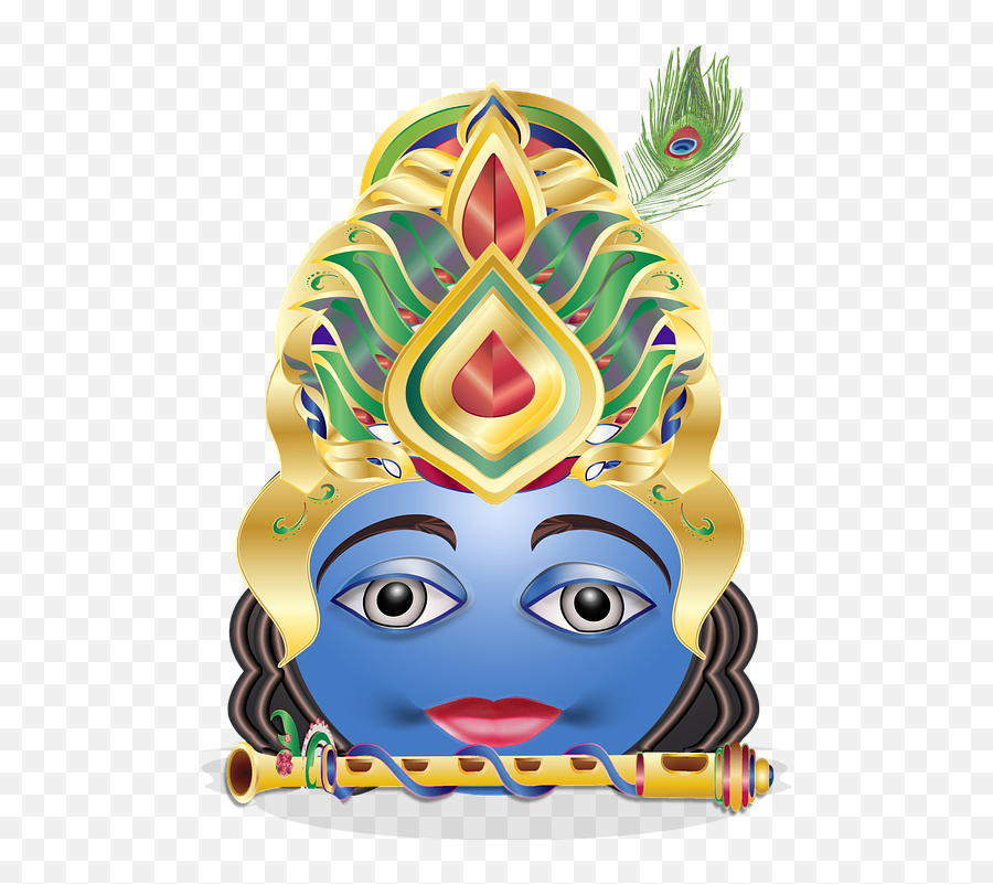Krishna Emoticon Smiley - Lord Krishna Mukut Png Emoji,Crown Emoji
