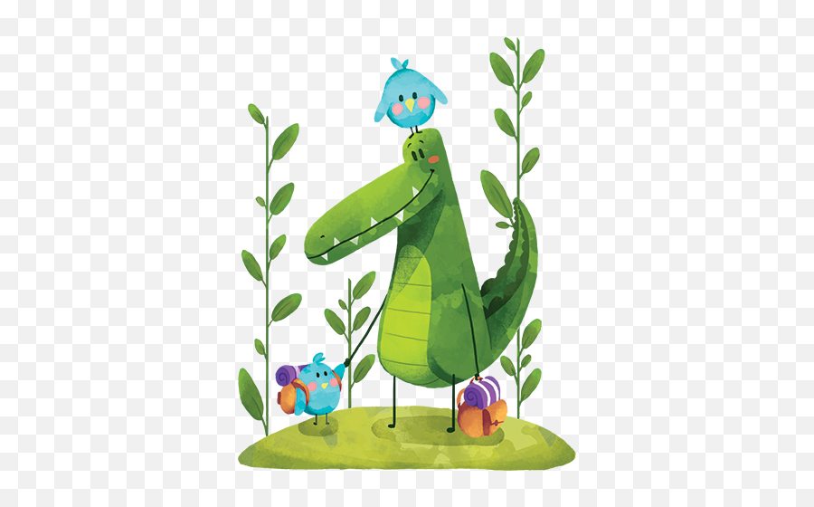 Swamp Friends Illustration Wall Art Emoji,Blue Bird Emoji