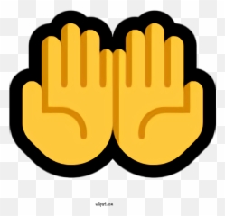 Holidays Yellow Hand Line For Diwali - Clipart Fist Emoji