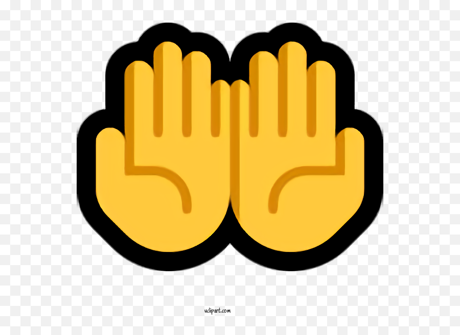 Holidays Yellow Hand Line For Diwali - Diwali Clipart Fist Emoji,Together Emoji