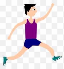 Man Running Jump - Cartoon Png Emoji