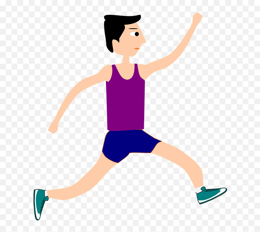 Man Running Jump - Cartoon Running Man Png Emoji,Running Emoji Text