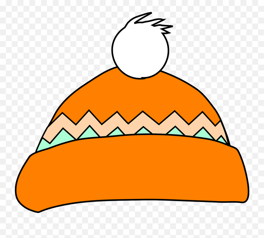 Cap Hat Warm Winter Green - Orange Winter Hat Clipart Emoji,Peach Emoji Hat