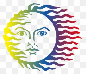 Anthropomorphic Colorful Face Hot Light - Sun Emoji