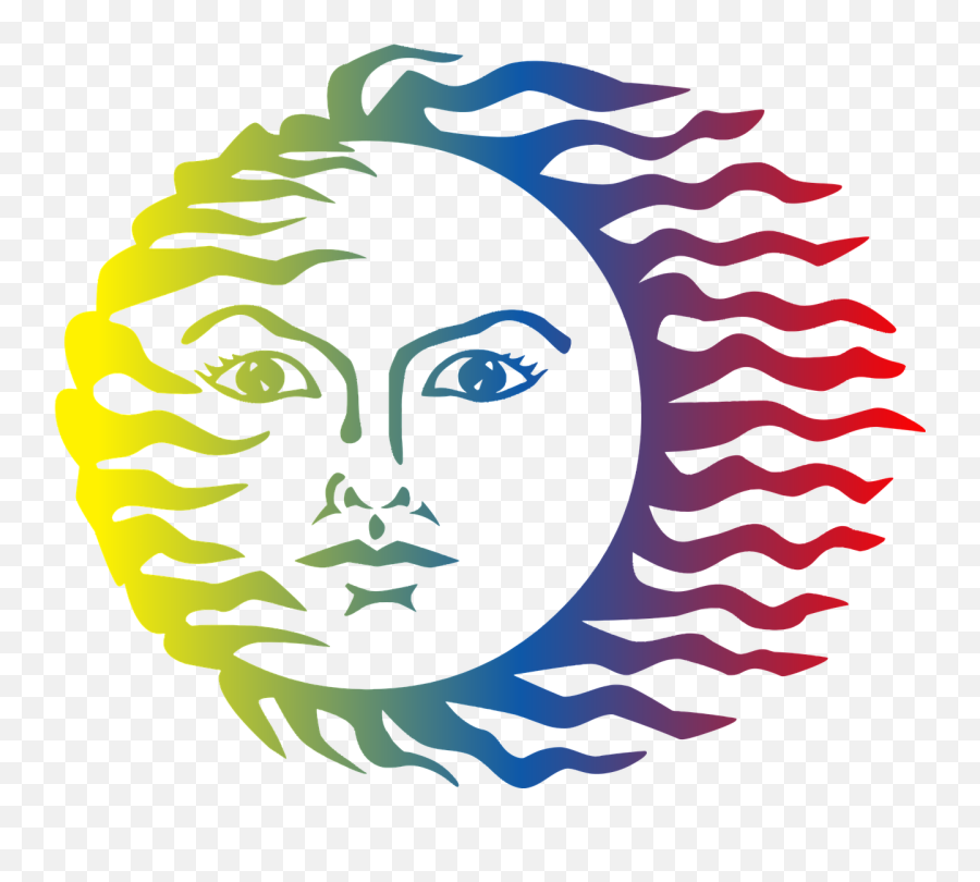 Anthropomorphic Colorful Face Hot Light - Colorful Sun Emoji,Bunny Emoticon Text