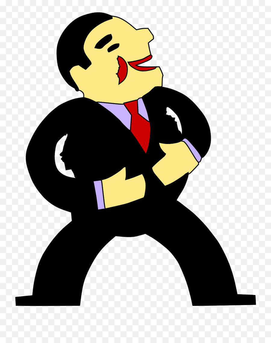 Tuxedo Happy Laughing Male Man - Cartoon Man In Suit Emoji,Emoji Clothing For Men