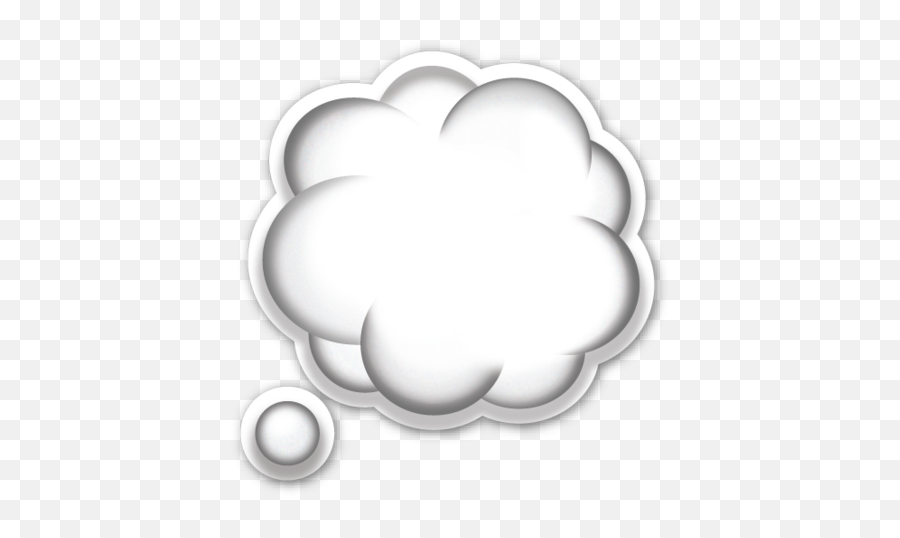 Thought Balloon - Thinking Cloud Emoji Png,Balloon Emoji