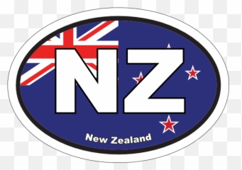 New Zealand Nz Flag Oval Sticker - Emoji