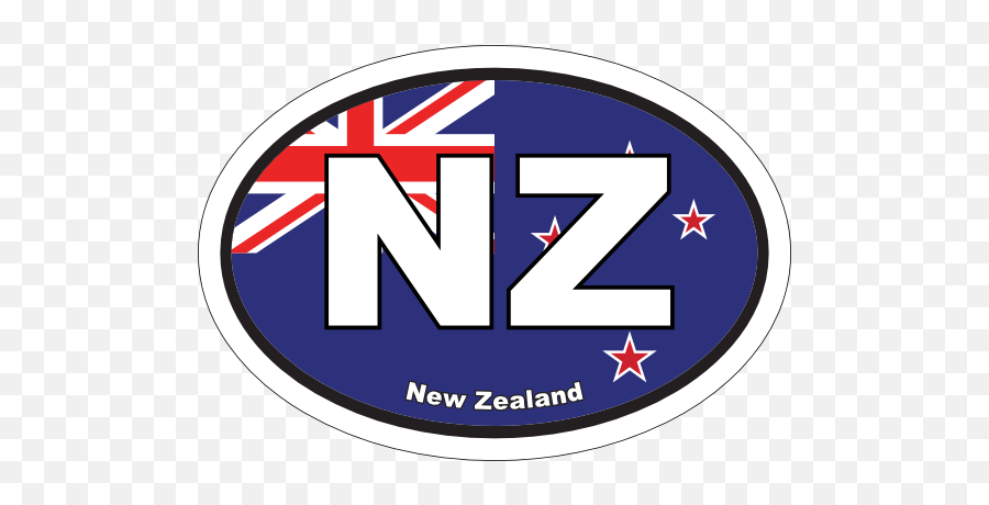 New Zealand Nz Flag Oval Sticker - New Zealand Flag Emoji,Nz Flag Emoji