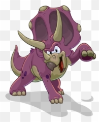 Triceratops - Dinosaur Club Penguin Emoji,Purple Horned Emoji