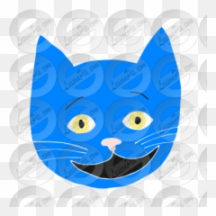 Cat Stencil For Classroom Therapy Use - Great Cat Clipart Cartoon Emoji,Cat Emoticon