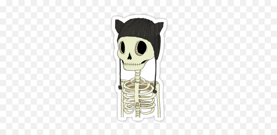 Skeleton Kitty Sticker Emoji,Skeleton Emoji