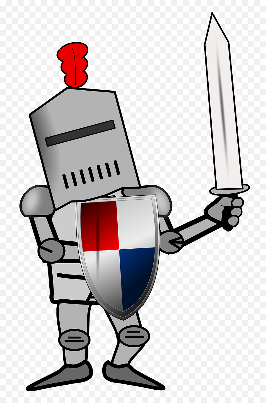 Knight Sword Armed Shield Combat - Chevalier Clipart Emoji,Crossed Swords Emoji