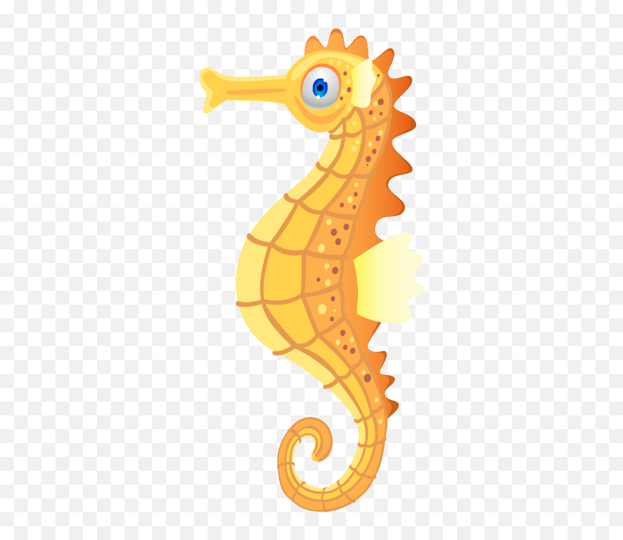Seahorse Hippocampus Animal Clip Art - Vectoryellow Transparent Background Seahorse Clip Art Emoji,Seahorse Emoji