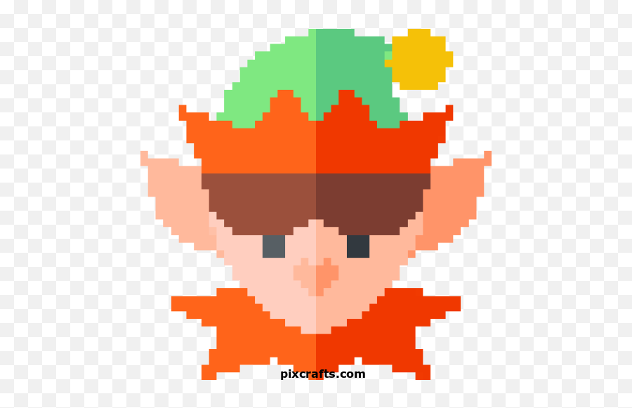 Elf - Printable Pixel Art Cartoon Emoji,Elf Emoticon