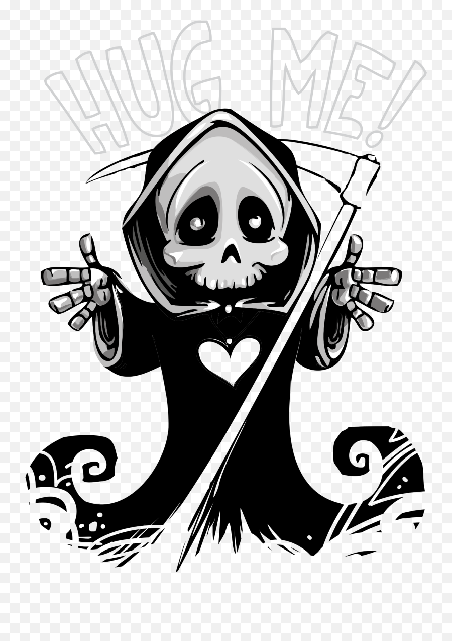 Death Cute Mascot Drawing Free Image - Cute Grim Reaper Png Emoji,Cute Emotions