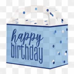 6 x Party Box - Happy Birthday NEW Glitz Blue u2014 Edu0027s Scatole Regalo Per Compleanni Emoji