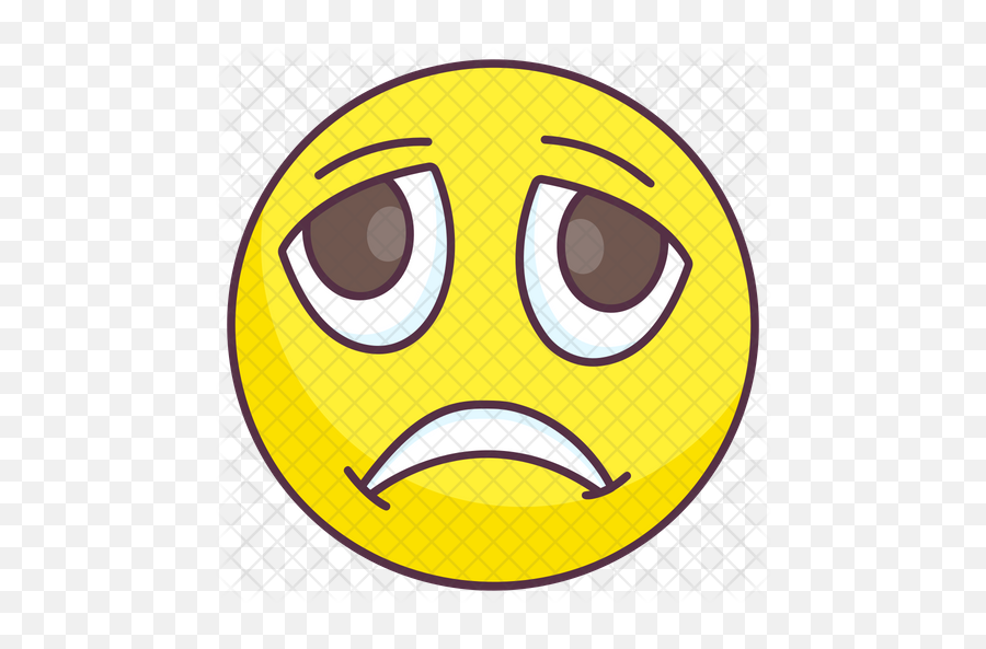 Depressed Emoji Emoji Icon Of Colored - Smiley Face,Teary Eyed Emoji