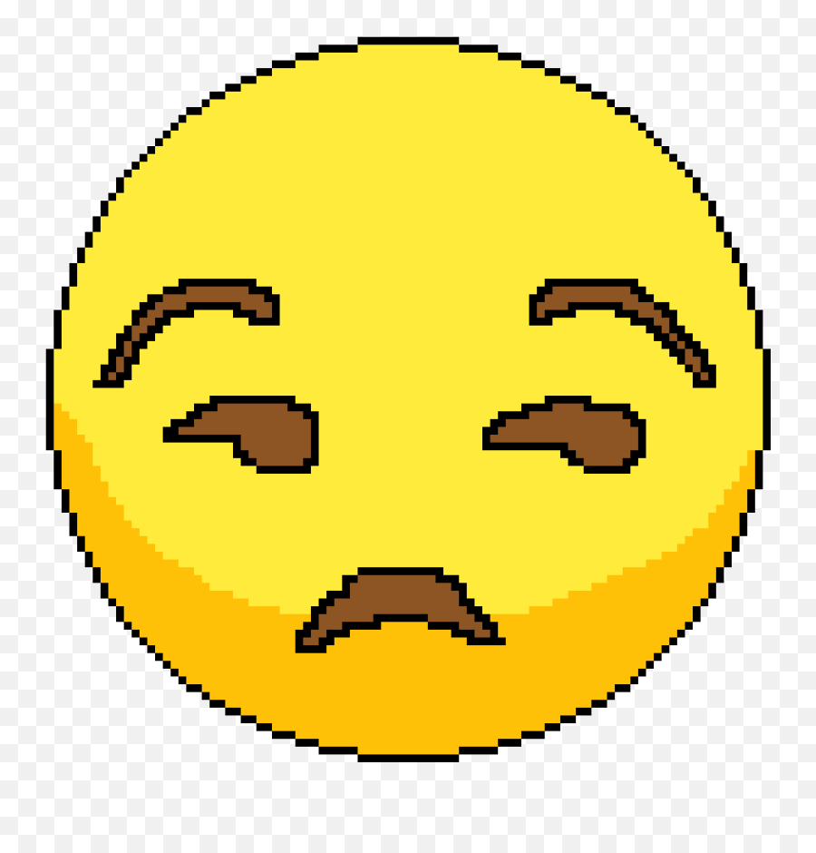 Pixilart - Unamused By Funtimetala Orange Fruit Pixel Art Emoji,Unamused Emoticon