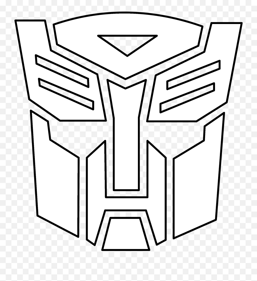 Transformers Logo Coloring Pages Transparent Cartoon - Jingfm Transformers Logo Black And White Emoji,Transformers Emoji