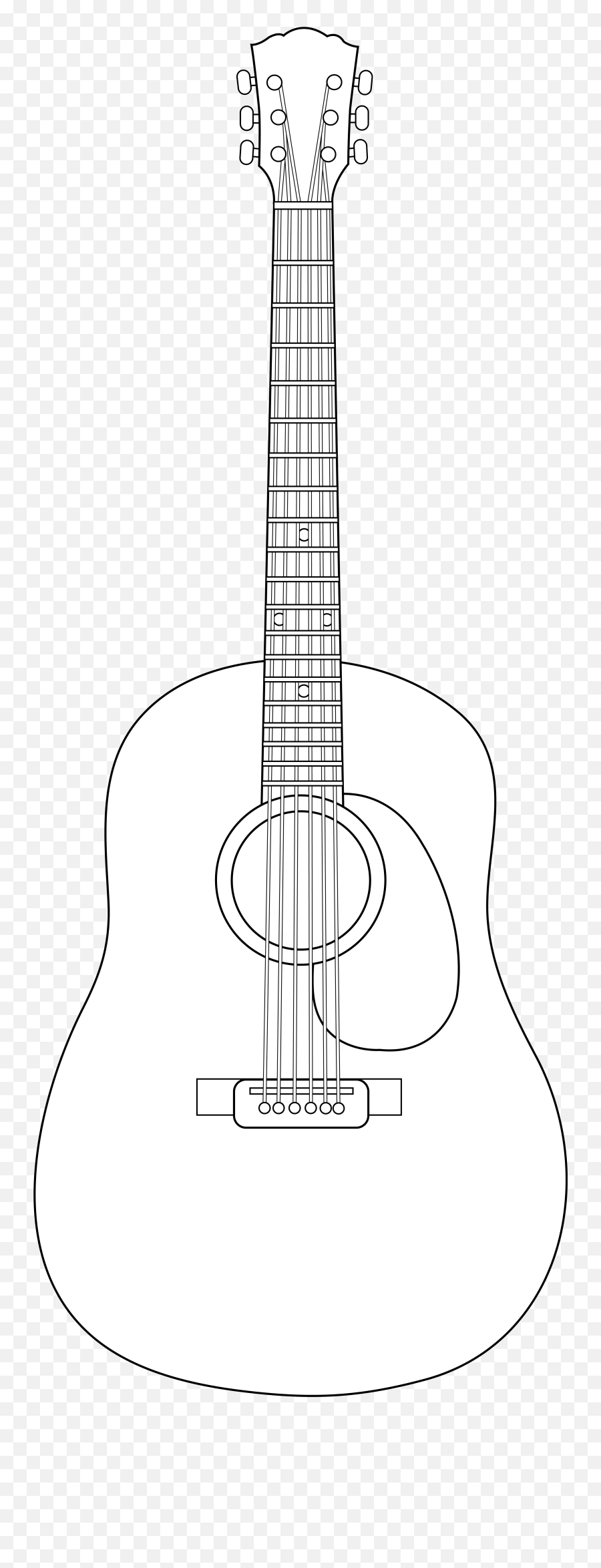 Instruments Clipart Cuatro Instruments Cuatro Transparent - Transparent Acoustic Guitar Line Art Emoji,Acoustic Guitar Emoji