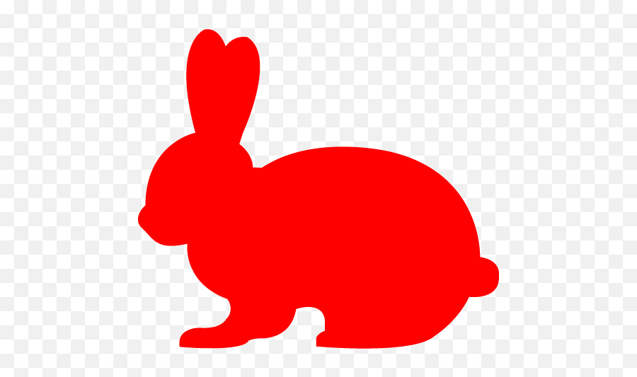 Red Rabbit 2 Icon - Free Red Animal Icons Red Color Rabbit Emoji,Bunny Emoticon Text