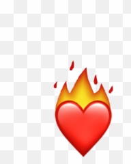 Creator Emoji Heart Fire - Fire Heart Emoji Transparent,Emoji Creator