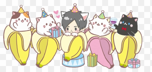 Banana Bananya Cat Birthday Party Gifts - Background Emoji
