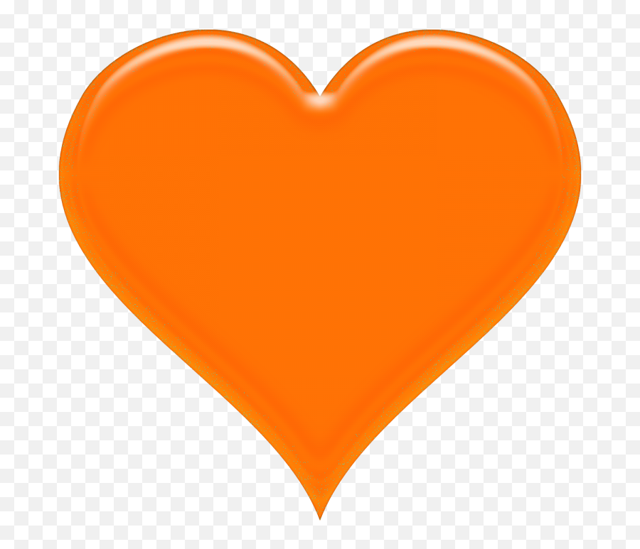 Orange Heart Png - Heart Emoji,Heart Emoji Transparent Background