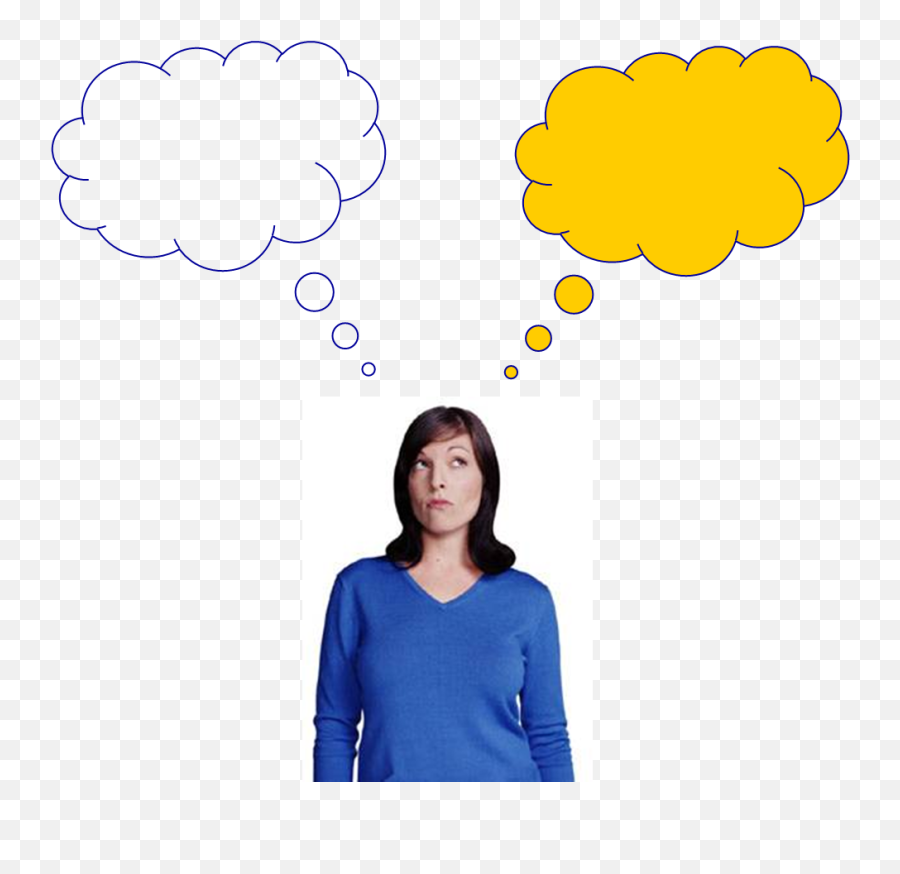 Picture Freeuse Library Person Thinking - Person Thinking With Thought Bubble Emoji,Think Bubble Emoji