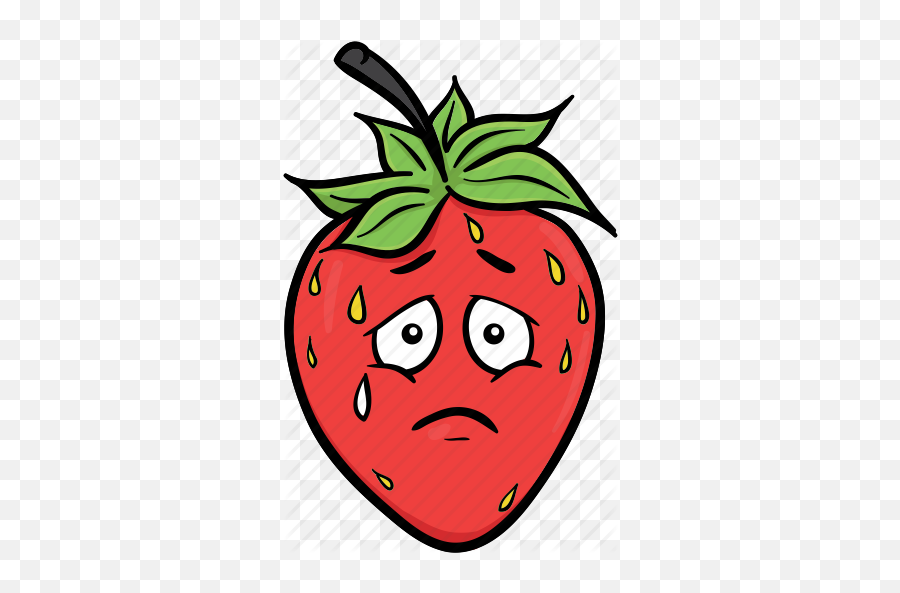 Strawberry Emoji Cartoons - Crazy Strawberry,Strawberry Emoji