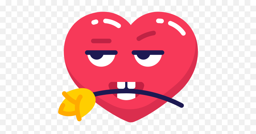 Icône Fleur Coeur Séduire Emoji Emo - Clip Art,Emoji Coeur
