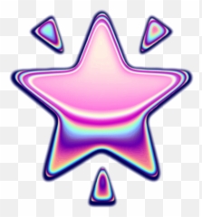 holo holographic stars emoji iridescent purple col - Holographic Star Png