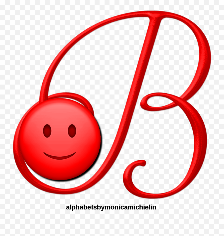 Red Smile Emoticon Emoji Alphabet Png - Alphabet,Emojip
