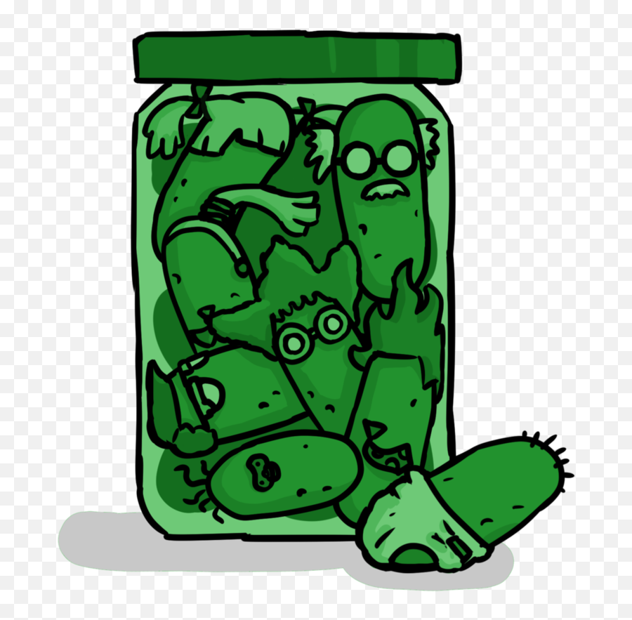 Jar Cartoon Clipart - Acar Kartun Emoji,Pickle Emoji