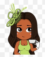 Happy African American Sticker - Girl Cartoon Emoji