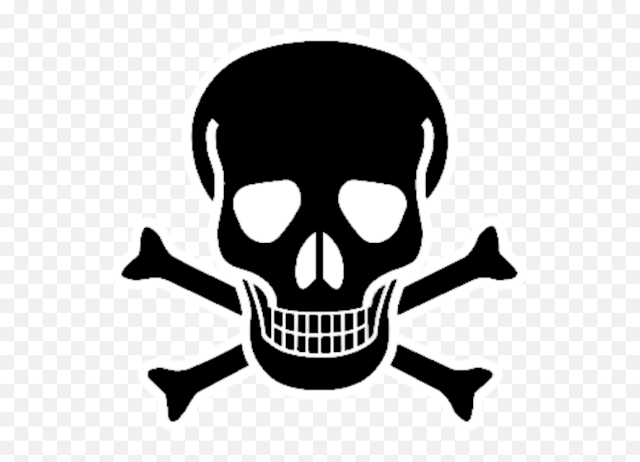 Skull Bones Emoji - Skull And Crossbones Clipart,Poison Emoji