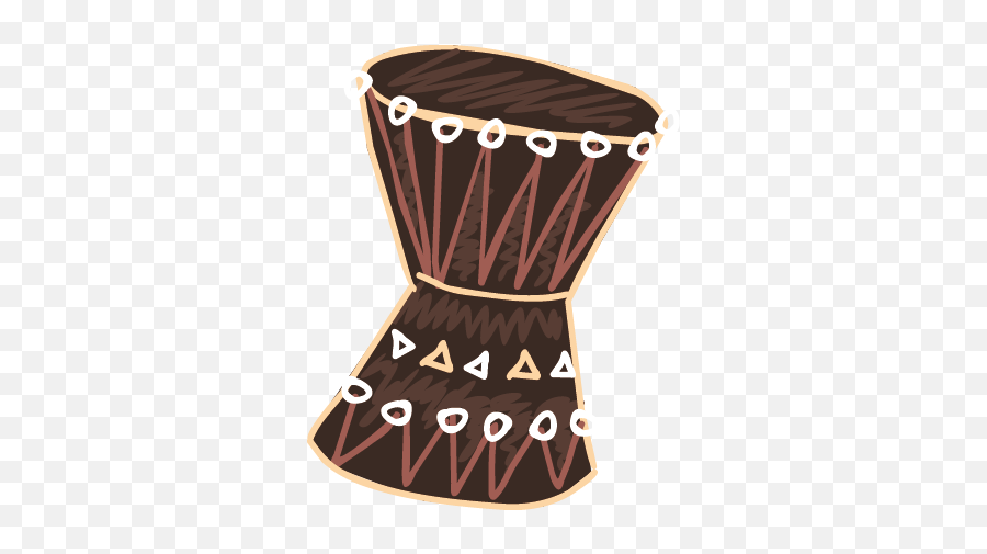 African Drum Wall Sticker - Tam Tam Dessin Couleur Emoji,Drums Emoji