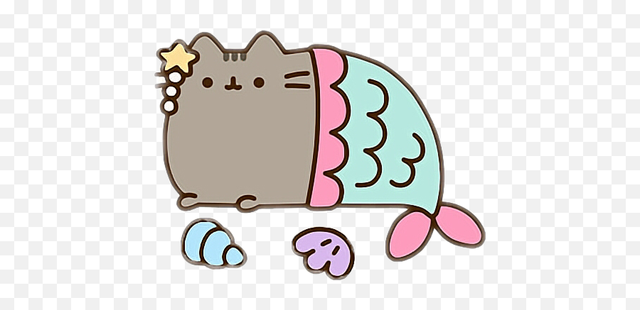 Pusheen Cat Mermaid Freetoedit - Mermaid Pusheen Emoji,Pusheen The Cat Emoji