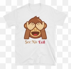 See No Evil Monkey Emoji T - Cartoon,See No Evil Emoji
