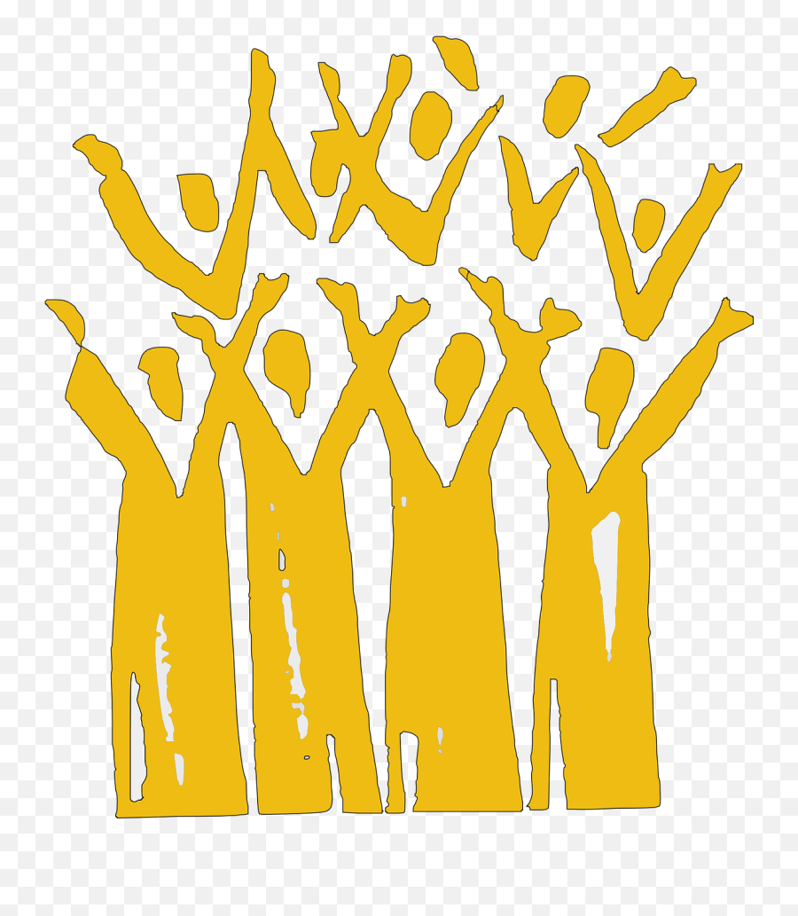Choir Sing Alto Cappella Praise - Gospel Choir Clip Art Emoji,Arms Up Emoticon