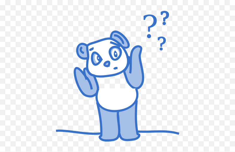 Panda Kartun Karakter Dalam Seni Klip - Confused Clip Art Emoji,Frowny Face Emoticons