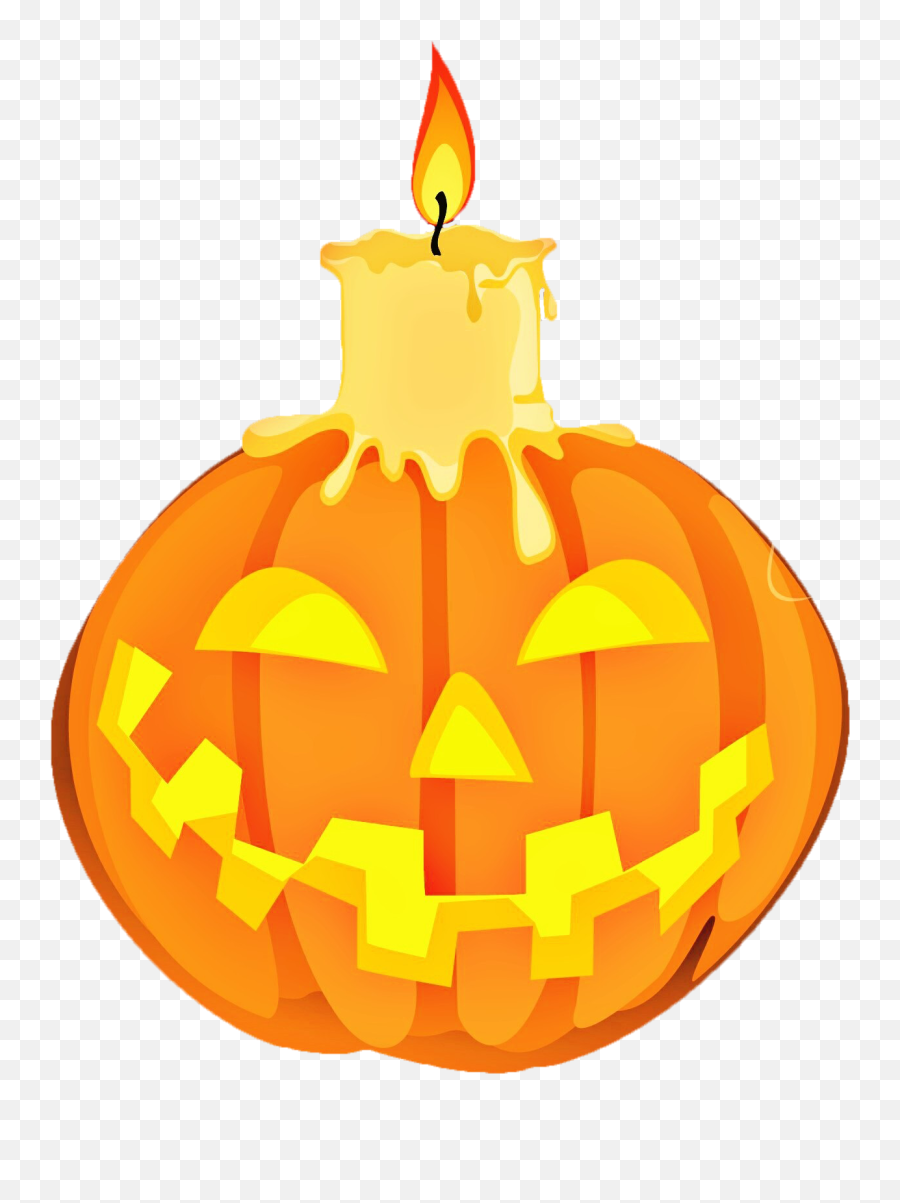 Jack O Lantern Clipart Png - Jack O Lantern With Candle Clipart Emoji,Jack-o-lantern Emoji