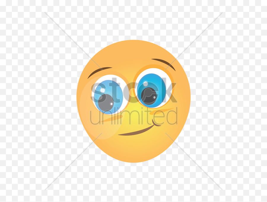 Emoticon Feeling Shy Vector Image - Smiley Emoji,Shy Emoticon