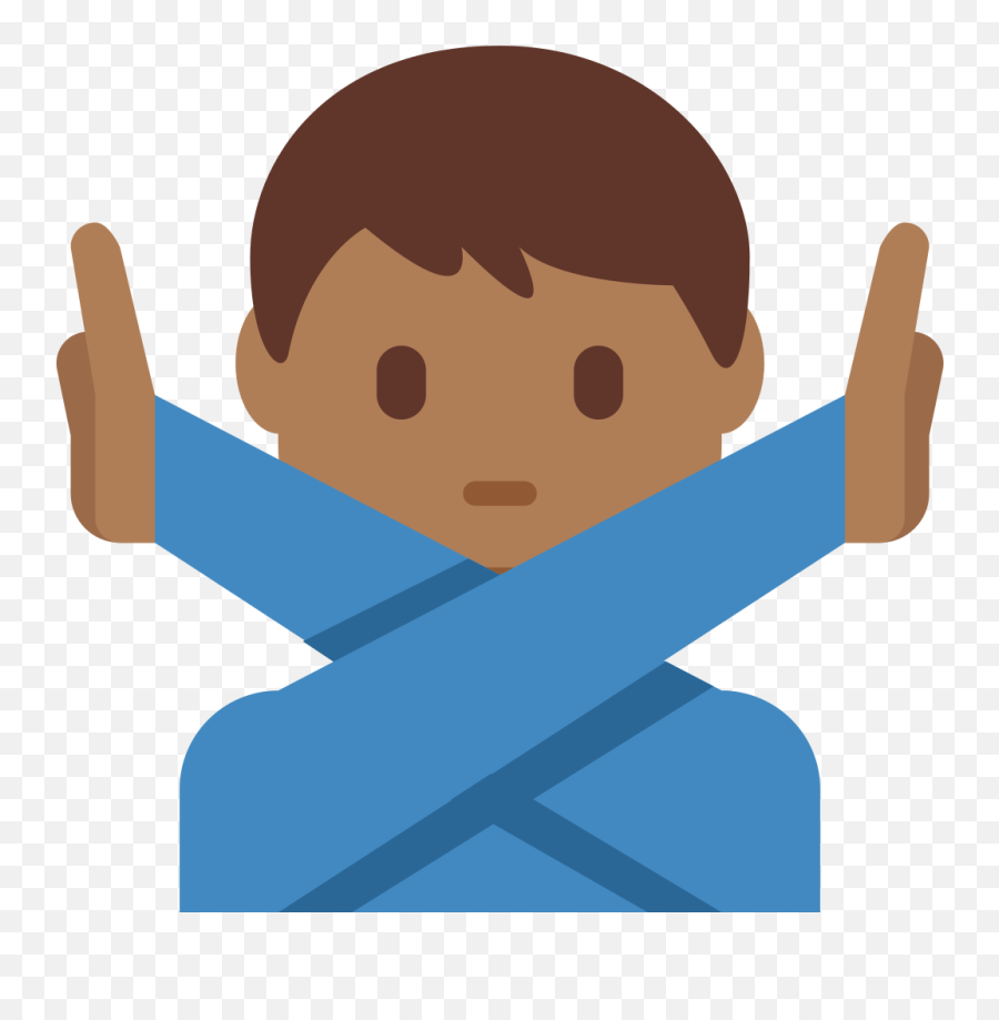 Twemoji2 1f645 - Man Gesturing No Png Emoji,Oh Boy Emoji