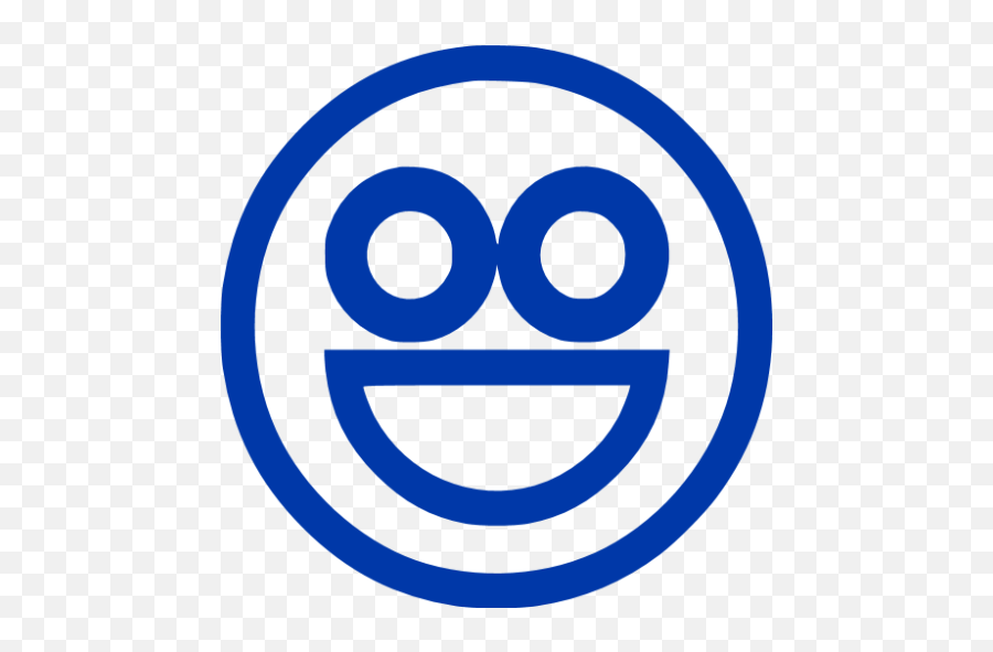 Royal Azure Blue Emoticon 49 Icon - Circle Emoji,Emoticon Oo