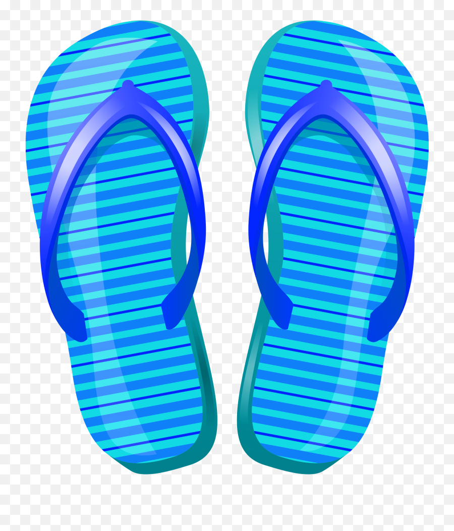 Blue Beach Flip Flops Vector Clipart - Flip Flops Transparent Background Emoji,Flip Flop Emoji
